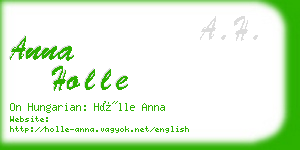 anna holle business card